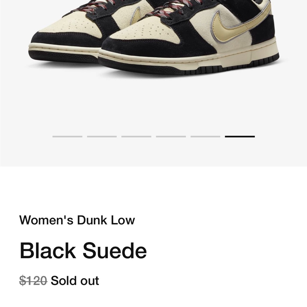 Women’s Nike dunk low black suede / panda - Picture 2 of 2